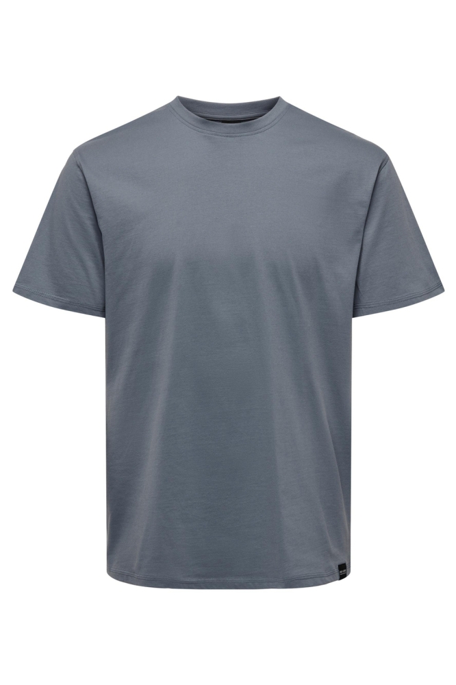 ONSMAX LIFE SS STITCH TEE NOOS 22025208 FLINT STONE